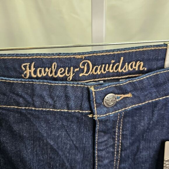 Harley-Davidson Boot Cut Embellished Mid Rise Jeans Size 14 - Picture 4 of 12